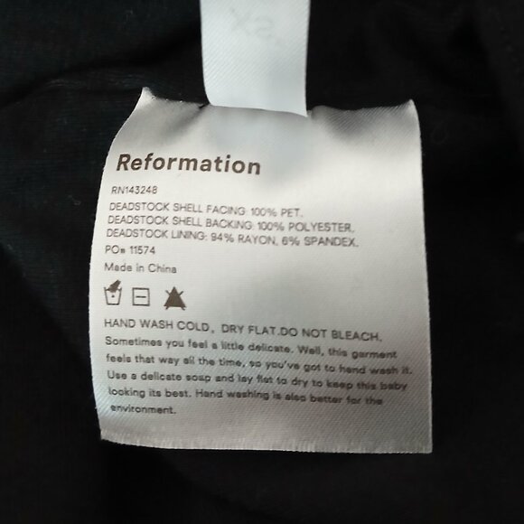 Reformation Mini Dress XS Jimmy Sparkle All Over Sequin Lined Side Slit Stretch - Picture 10 of 10